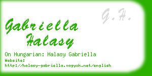 gabriella halasy business card